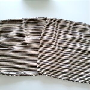 2 Multicolor Striped Pillow Cases
